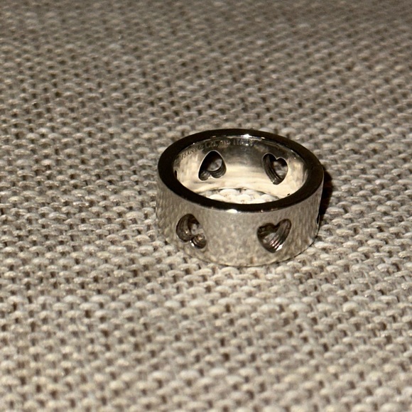Tiffany & Co. Vintage 925 Silver Heart Stencil Cut-Out Band Ring - Approx. 6 🤍 - Picture 14 of 14